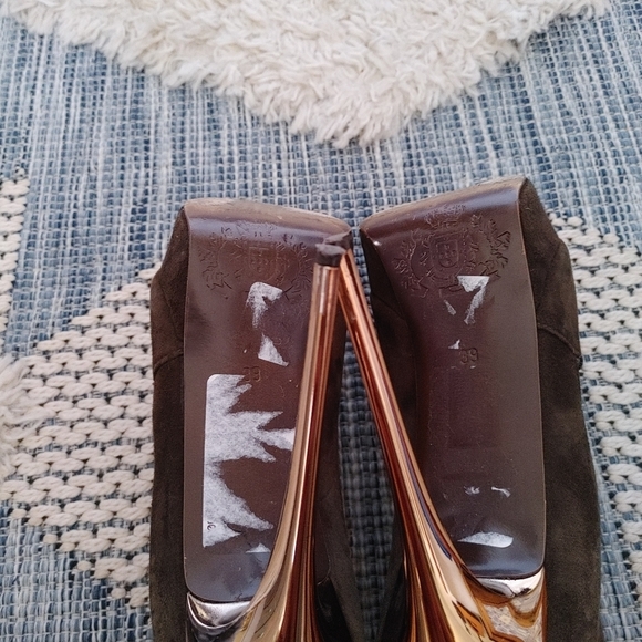 Gorgeous Luis Onofre Peep Toe Heels Size 9 - Picture 9 of 11